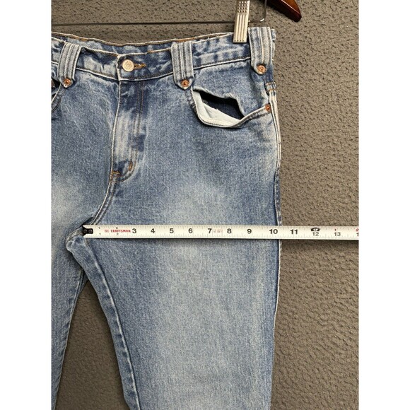 LEI Vintage Y2K Flare Leg Jeans Size 9 Mid Rise Wide Bottom 30x31 Bareback USA - Picture 14 of 16